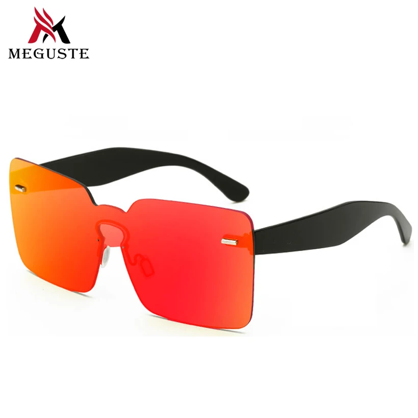 Meguste 2017 Fashion Women Rimless Sunglasses Classic Brand Designer Retro men sunglasses Flat Panel Lens Summer Shades UV400. | Аксессуары