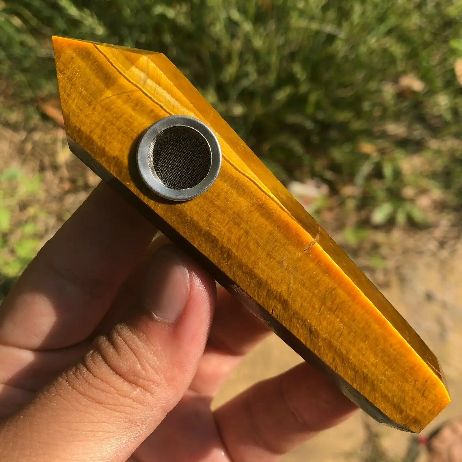 Натуральный тигровый глаз кристаллический держатель для сигарет трубка курения