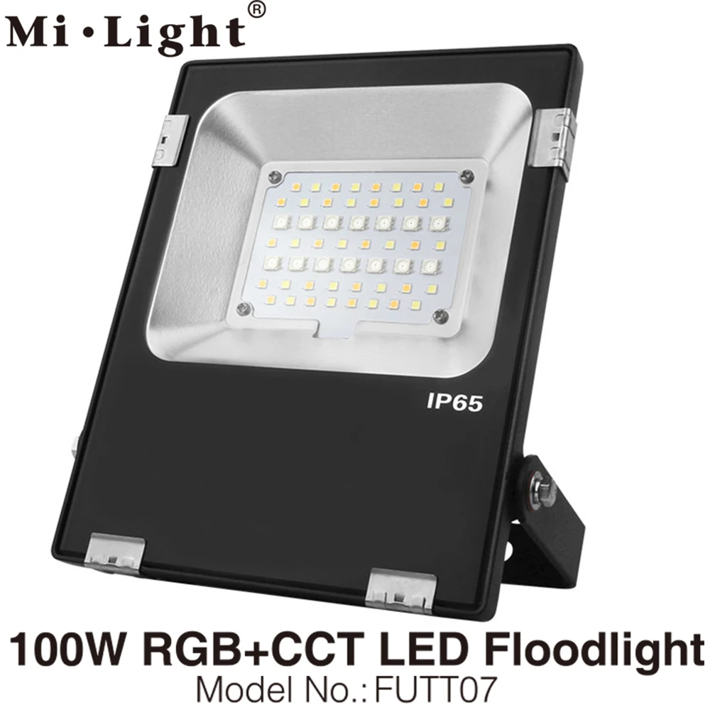 

MiBoxer100W RGBCCT LED Floodlight AC 110V 220V IP65 Waterproof Outdoor Lighting FUTT07 2.4G Wireless Remote WiFi Compatible
