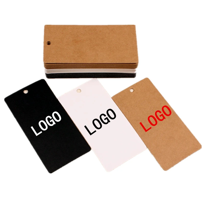 Free shipping customized logo brown background with yellow print jeans/bags/clothing price paper label personality hang tag | Дом и сад