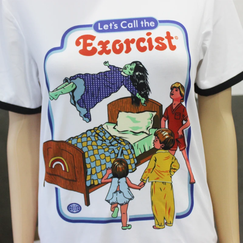 Забавная Милая молитвенная рубашка Hillbilly Let's Call The Exorcist в стиле 80-90-х белая