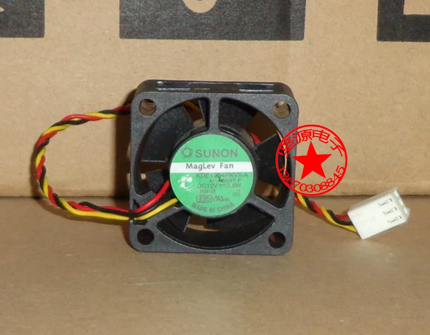 SUNON 4020 40 мм x 40 мм x 20 мм KDE1204PKVX-A кулер maglev Вентилятор охлаждения 12 в 3,8 Вт 3 провода 3Pin разъем для маршрутизатора 4 см