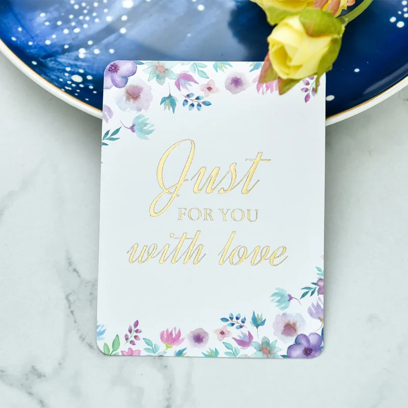 Открытые карманные открытки из золотой фольги Just For You для скрапбукинга проектов