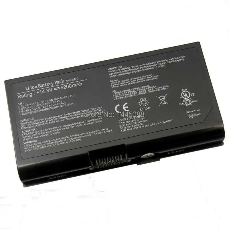 Аккумулятор для ноутбука 8 ячеек 14 в 5200 мАч M70 Asus M70SA M70VM M70V G71 G71V G71G G71VG G71GX N70SV N90SV X71