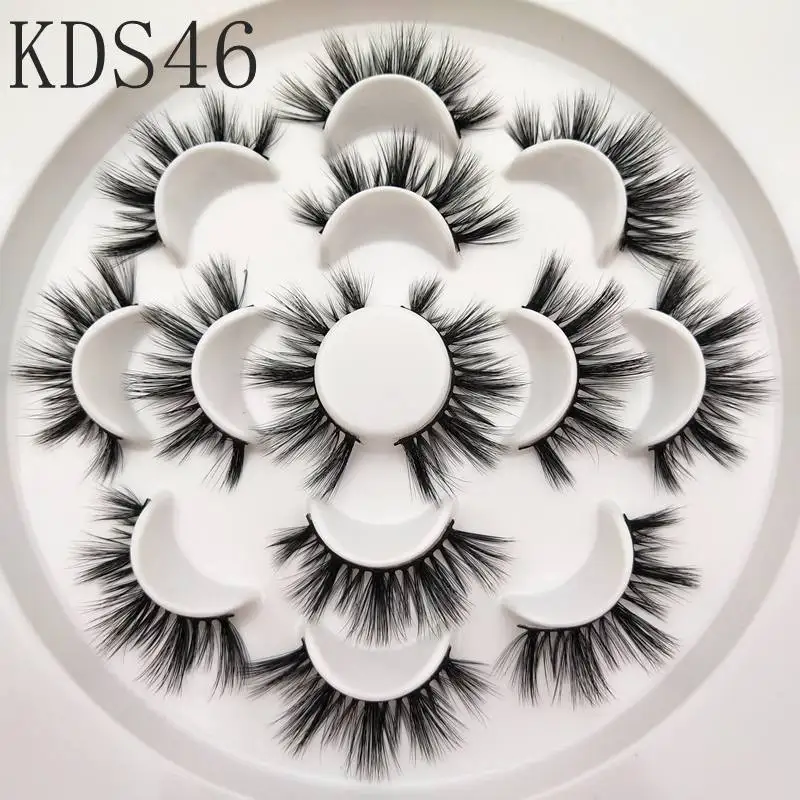 KDS46 Buzzme KDS06 7 пар шелковые ресницы натуральные длинные ресницы популярного накладные ресницы - Цвет: KDS46