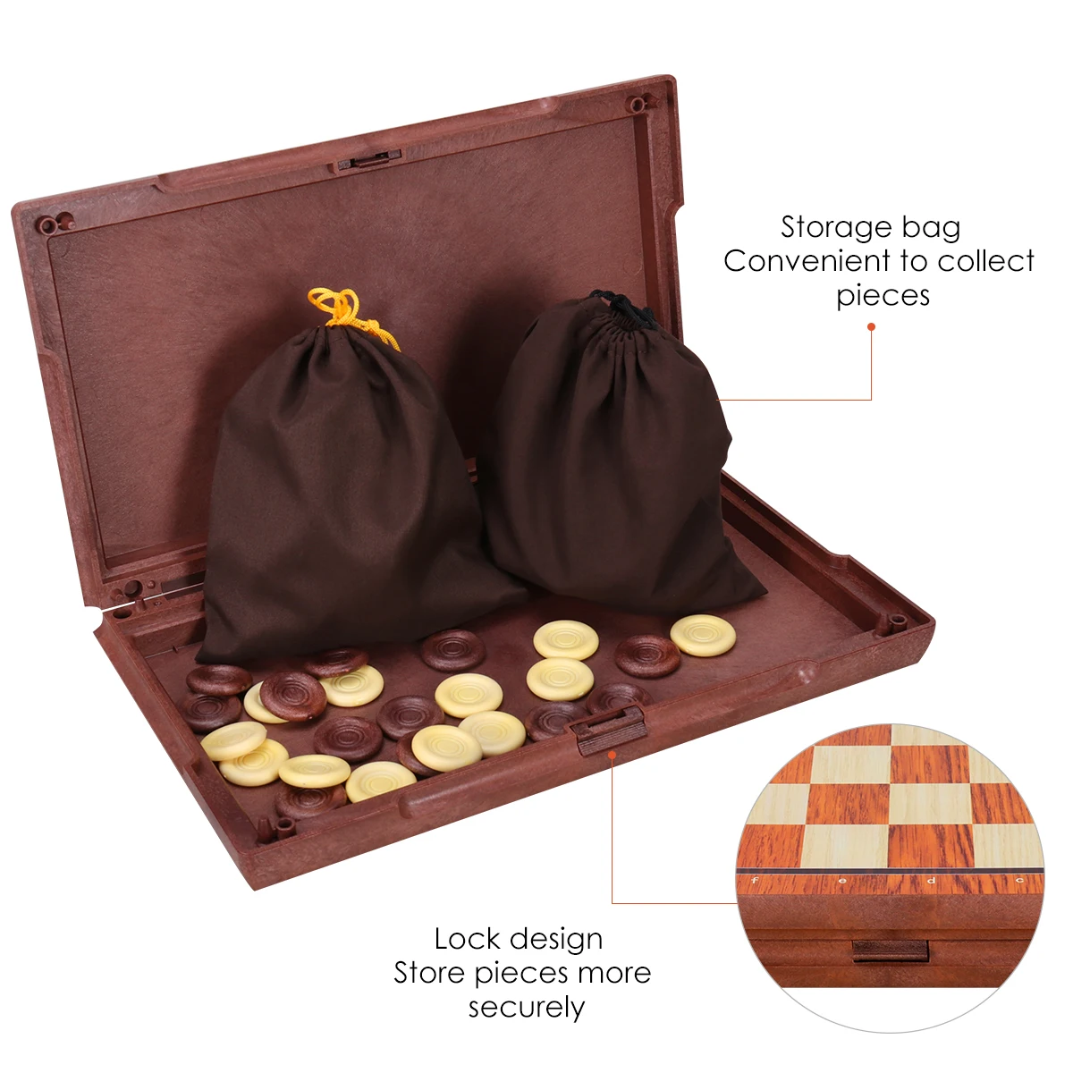 

IBaseToy 2 In 1 Magnetic Travel Chess Checkers Set Classic Folding Board Game Set Educational Toys For Kids And Adults