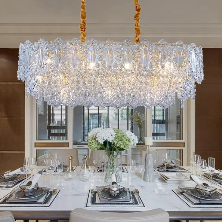 Hong Kong style light luxury palace crystal living room lighting postmodern atmosphere restaurant designer lamp | Лампы и освещение