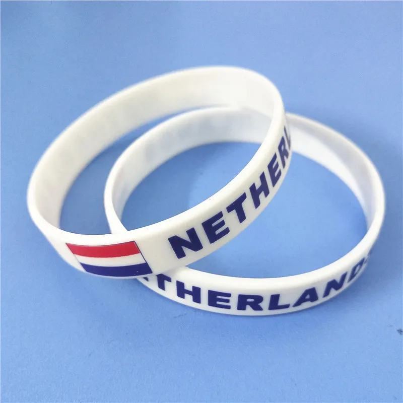 1 шт. Нидерланды Силиконовый браслет с флагом белого русский Футбол Спортивный