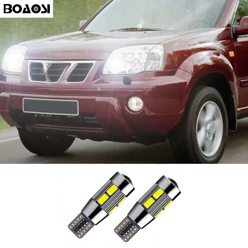 BOAOASI 2x T10 LED W5W Car Parking Clearance Light For Nissan Qashqai Juke Almera X-trail Tiida Note Primera Pathfinder Sentra | Автомобили