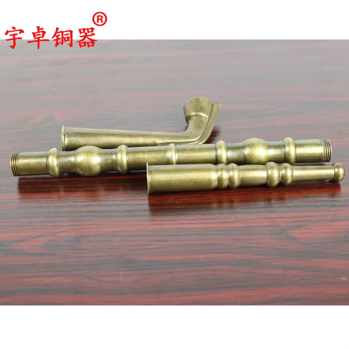 

Yu Zhuo bronze copper copper rod copper pipe tobacco smoke pan old tobacco bag ornaments gifts sent to the elderly
