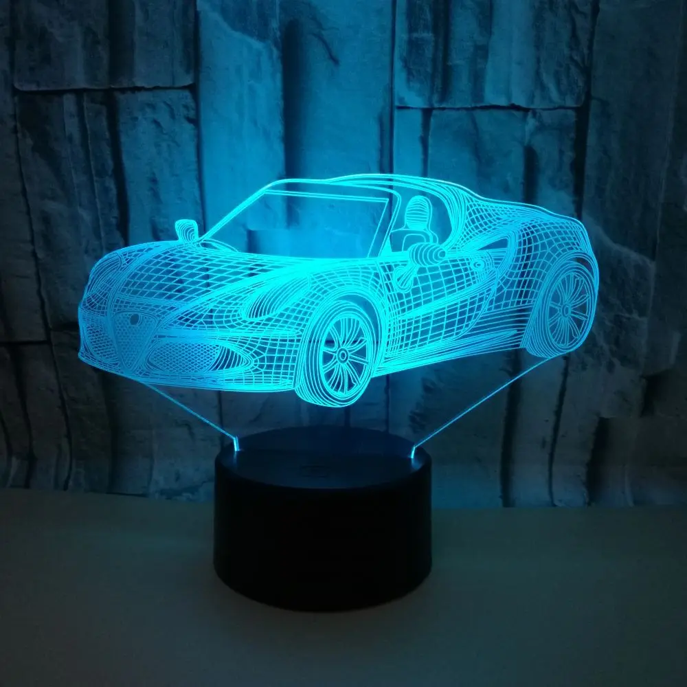 Креативная модная Автомобильная 3d Ночная Usb настольная лампа домашний подарок