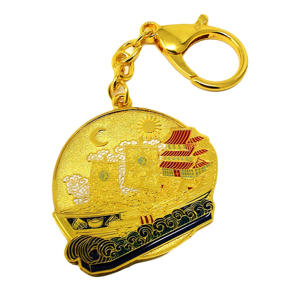 

Feng Shui Wealth Ship Amulet Keychain W3703