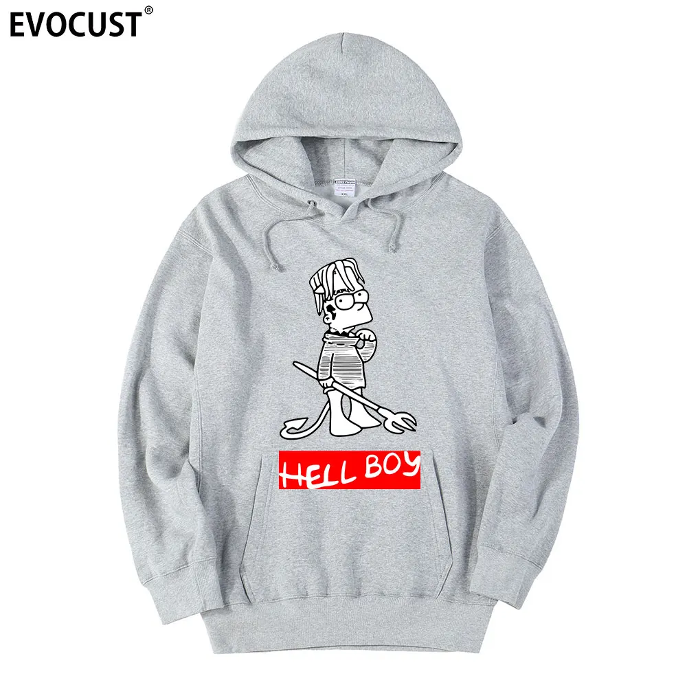 LIL PEEP HELLBOY hiphop rapper CRY BABY Punk Rock men Hoodies Sweatshirts women unisex Combed Cotton | Мужская одежда