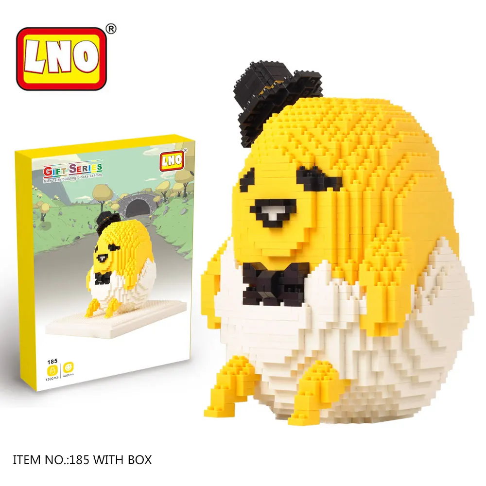 LNO строительные блоки Qute Gudetama DIY Модель японский мультфильм 3D Аниме фигурки г н
