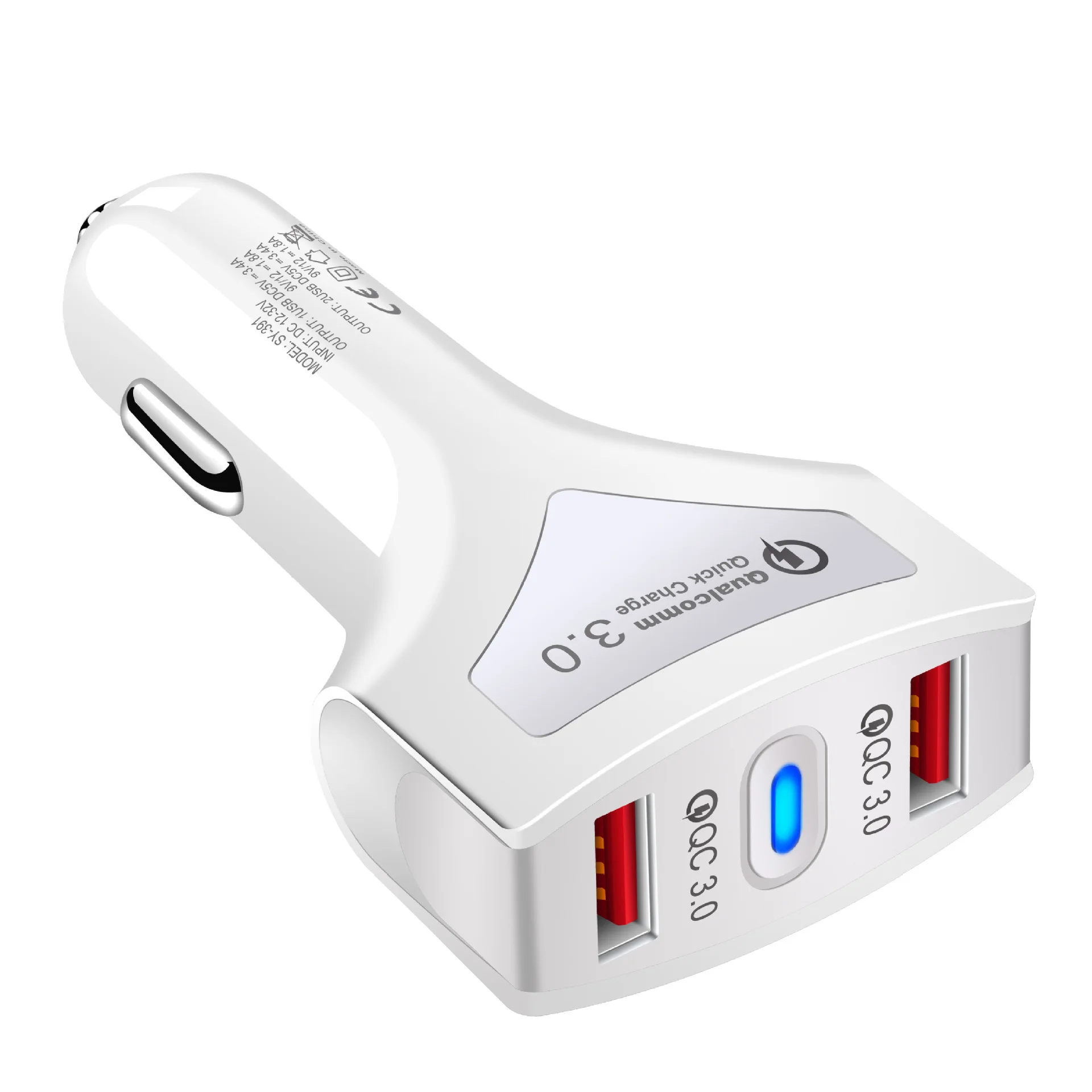 AiSMei QC 3 0 USB Автомобильное зарядное устройство Быстрая зарядка 2 с двойным портом