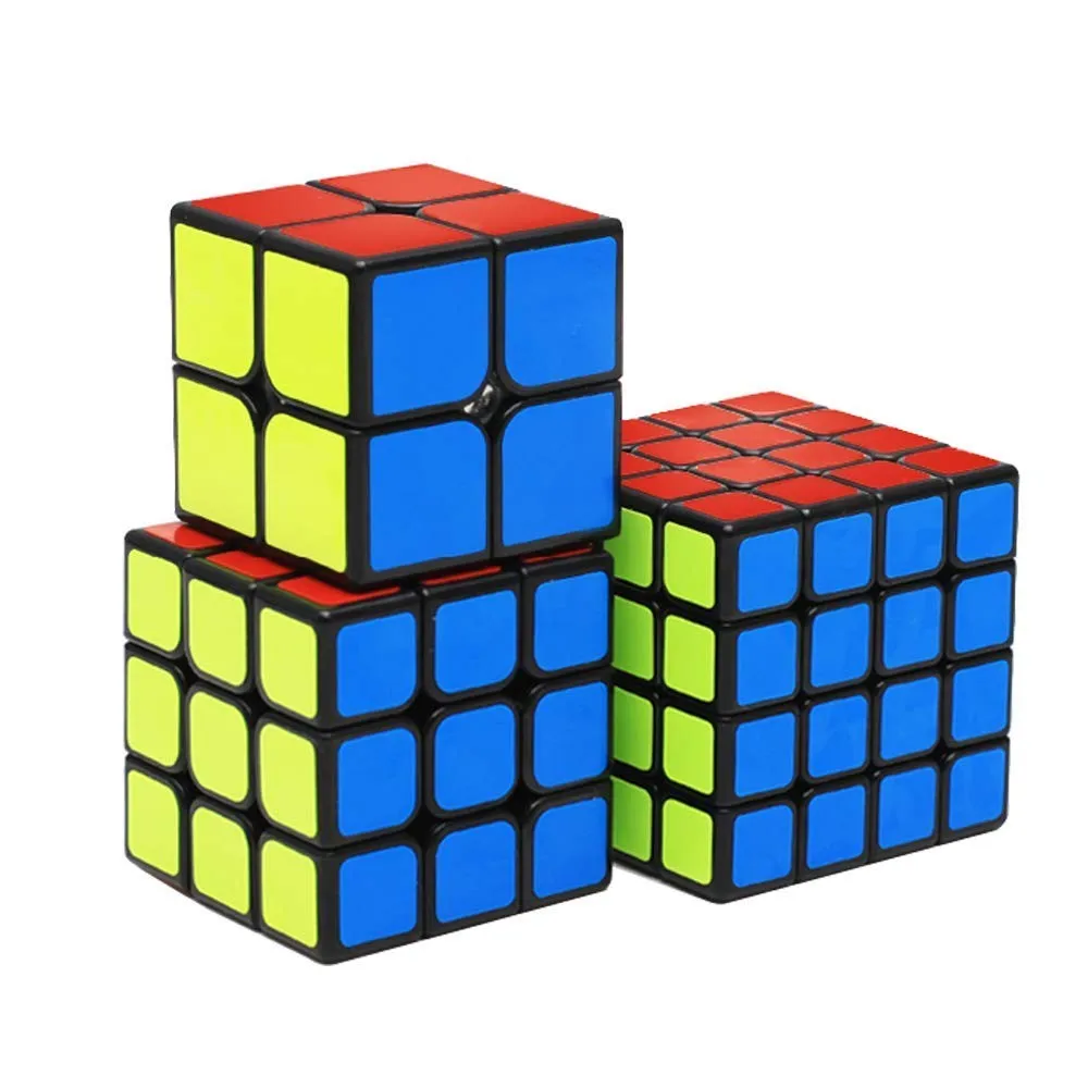 ZCUBE 8 шт./компл. подарочный набор волшебных кубиков 2x2x2 3x3 4x4x4 зеркальные скоростные