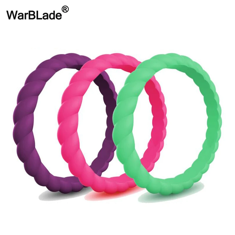 Тонкое плетеное Силиконовое кольцо для женщин обручальные кольца резинки
