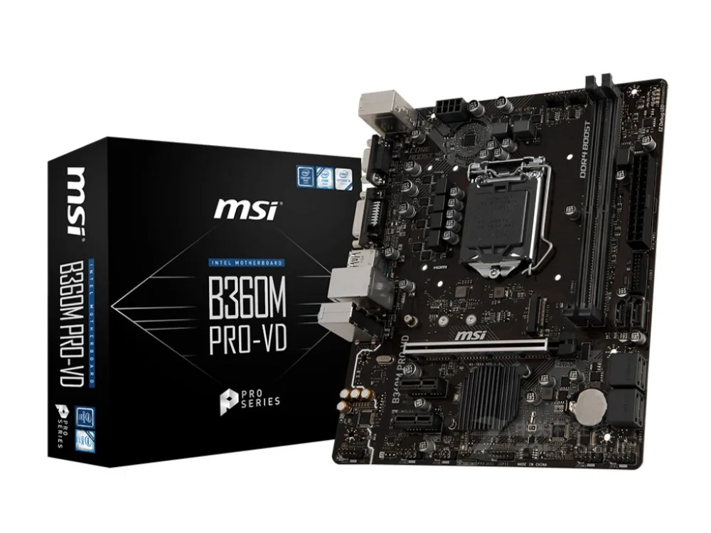 Новая MSI B360M PRO-VD оригинальная материнская плата LGA 1151 DDR4 USB2.0 USB3.1 DVI VGA 32GB B360 настольная материнская плата