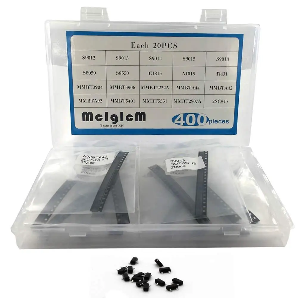 MCIGICM smd transistor kit sot23 npn pnp sot-23 bjt transistor assortment for diy