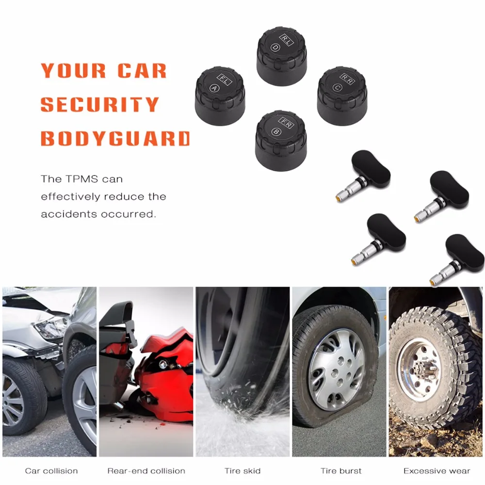 IOKONE Солнечная TPMS беспроводная система мониторинга давления в шинах Creta реальном