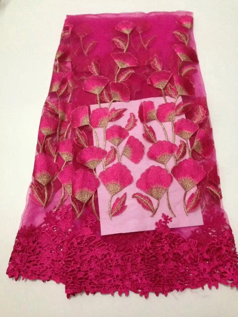 High quality nigerian wedding african lace fabric/ guipure cord fabric for party blue Net Lace Material | Дом и сад