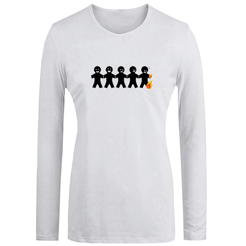 Женская хлопковая Футболка с принтом длинным рукавом|Футболки| |