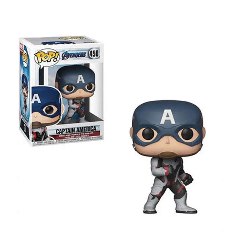 BOX FUNKO POP Новое поступление Marvel Мстители: Endgame Капитан Америка 450# Виниловая фигурка коллекция игрушек для детей Рождественский подарок - Цвет: BOX