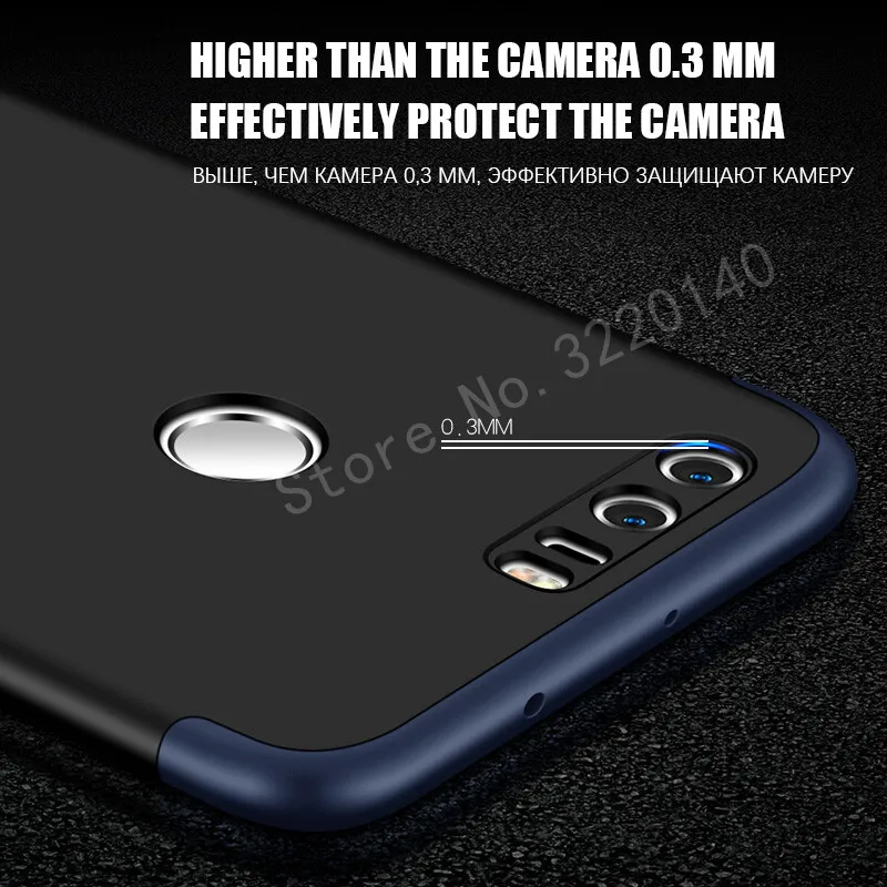360 градусов полный защитный чехол для Huawei P9 P8 Lite 2017 Чехол Броня Жесткий P10 Plus Honor 9 8 |