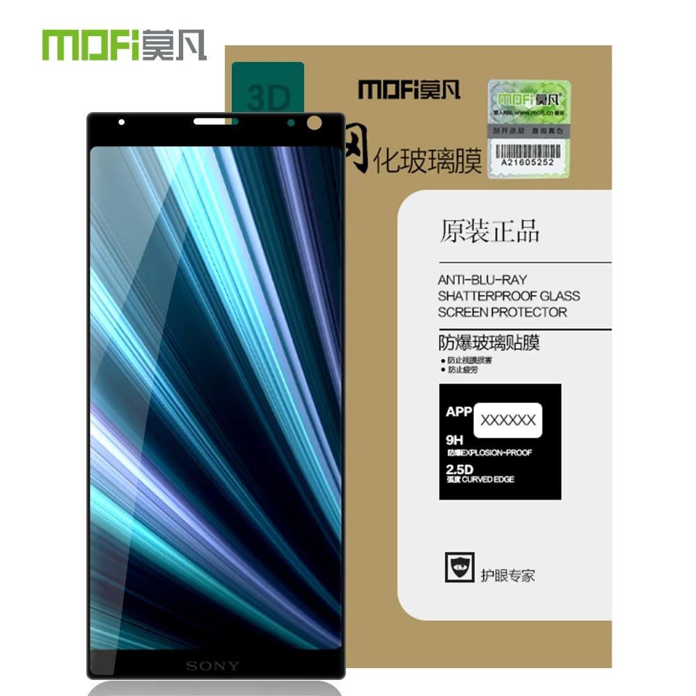 

For Sony Xperia XA3 Original MOFi 3D Curved 9H Full Cover Tempered Glass Screen Protector Film For Sony Xperia XA3