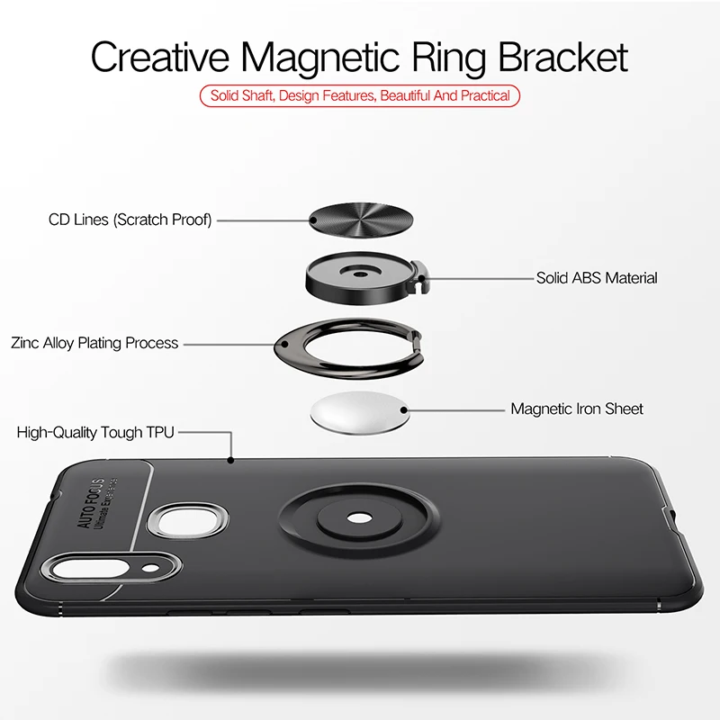 MAODI For Xiaomi Mi Max 3 Case cover max3 Car Holder Stand Magnetic Bracket Ring TPU Pro Funda |