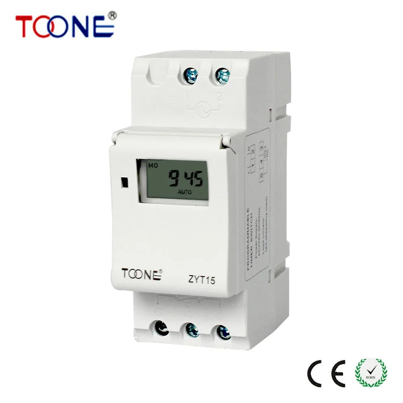 ZYT15 220VAC 16A DIN RAIL ЦИФРОВОЙ ПРОГРАММИРУЕМЫЙ ТАЙМЕР ВЫКЛЮЧАТЕЛЬ | Обустройство дома