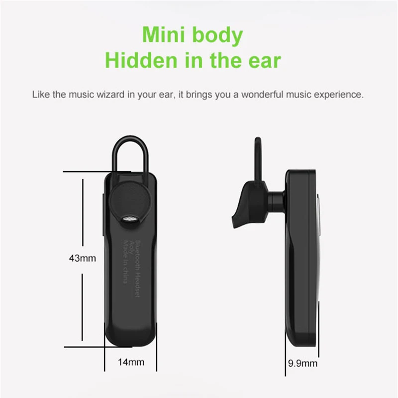 M165 стерео беспроводные наушники Мини Bluetooth V4.1 гарнитура для смартфонов наушники с микрофоном Handsfree