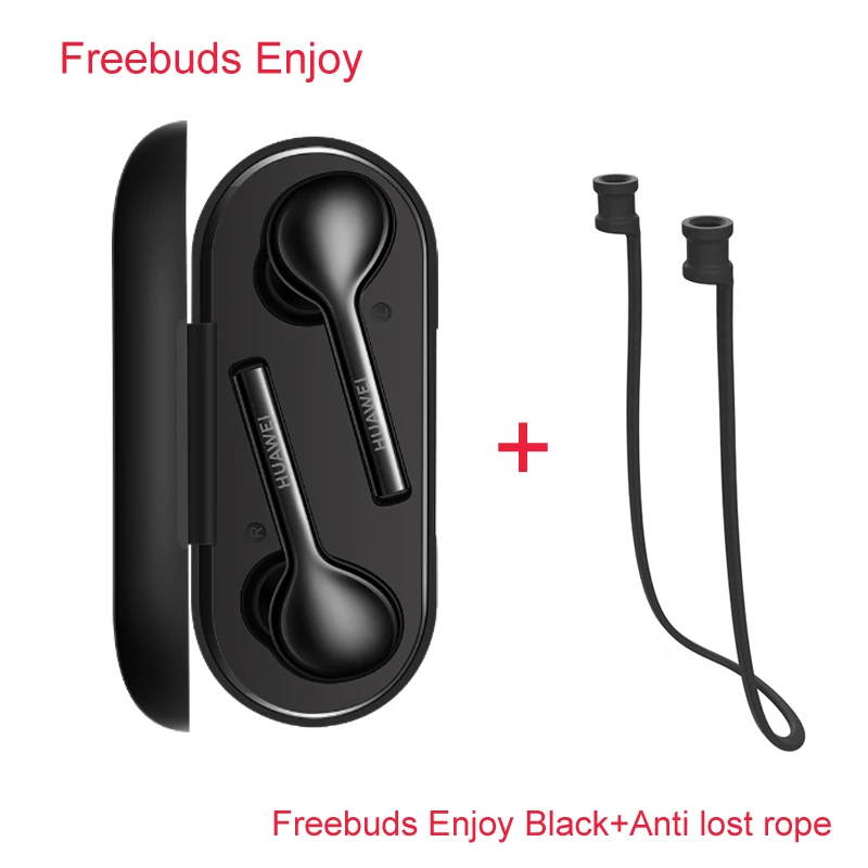 Enjoy Black Rope Новые HUAWEI Freebuds Наслаждайтесь беспроводной Bluetooth 4,2 наушники с микрофоном Музыка сенсорный водонепроницаемый Handfree динамическая мода гарнитура - Цвет: Enjoy Black Rope