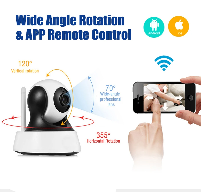 WiFi видеонаблюдения HD 960P ip камера мини беспроводная для дома PTZ ONVIF детский аудио