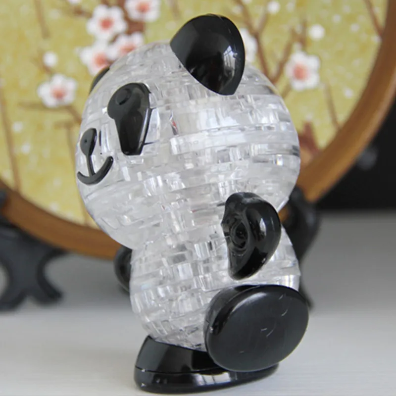 3D Кристалл Панда головоломка игрушка DIY Aniaml панда собранная модель головоломка интеллектуальная подарок на день рождения год игрушка для детей
