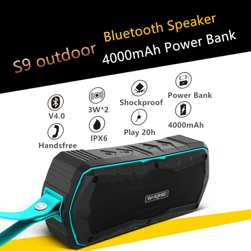 Водонепроницаемый Bluetooth динамик с микрофоном 4000 мАч|waterproof bluetooth speaker|bluetooth speakeroutdoor