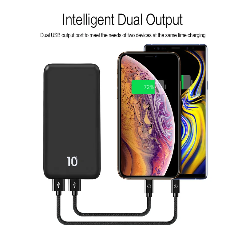 LINGCHEN power Bank 10000 mAh bank 2.1A Внешняя батарея портативный мобильный телефон двойной USB