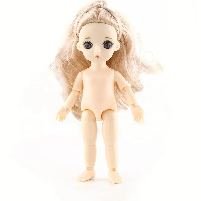 Новинка, 13 шарниров, bjd кукла, игрушка, 1/12, 16 см, Bjd кукла, игрушка, оригинальная, для девочек, принцесса, куклы, прекрасный детский подарок, детские игрушки для девочек - Цвет: gold2