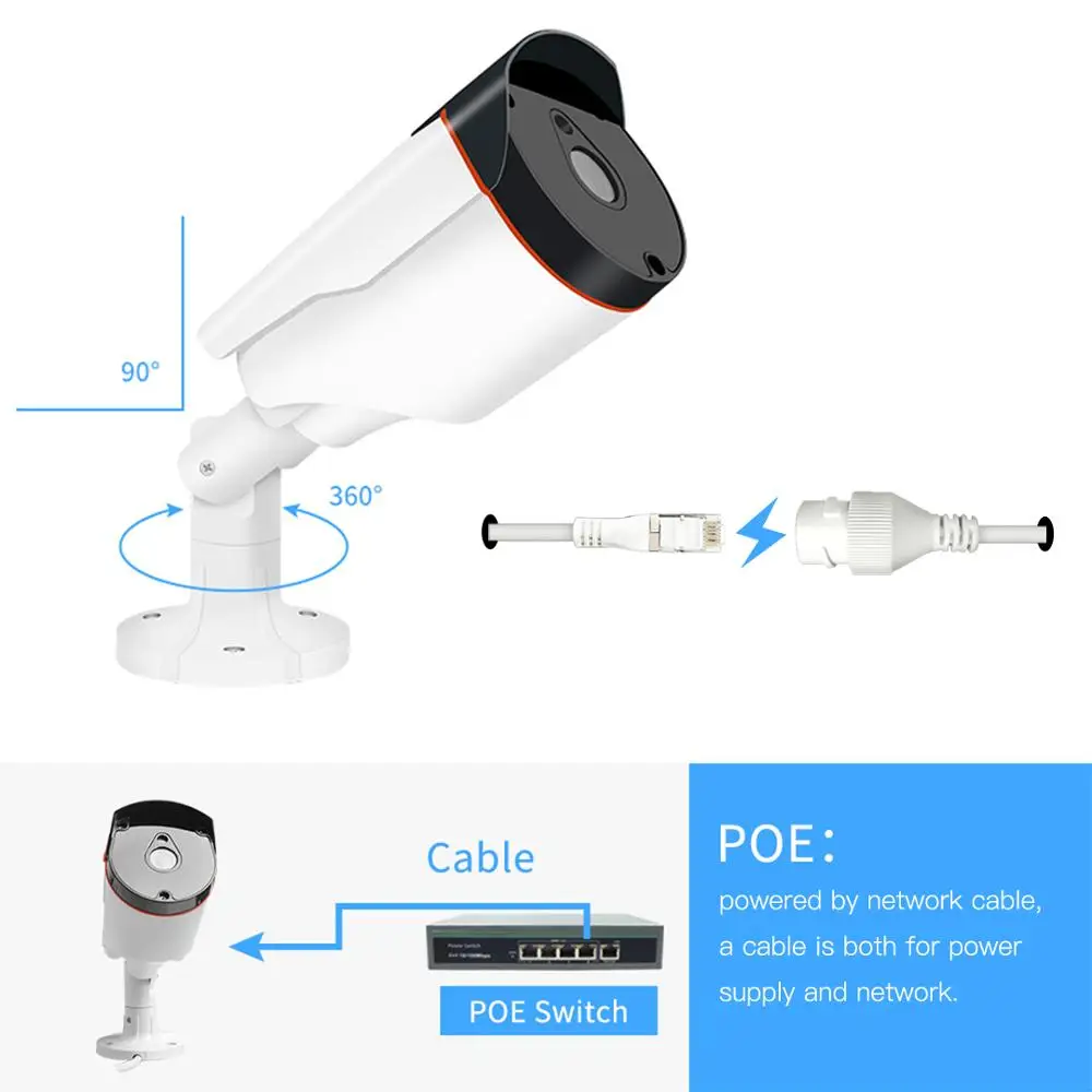 Vstarcam 1080 P ip камера POE IP66 Водонепроницаемая bullet для наружного наблюдения IR ночного