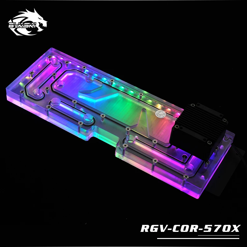 BYKSKI акриловая доска водный канал решение использовать для CORSAIR 570X чехол компьютера для процессора и GPU Блок/3PIN RGB/Combo DDC насос