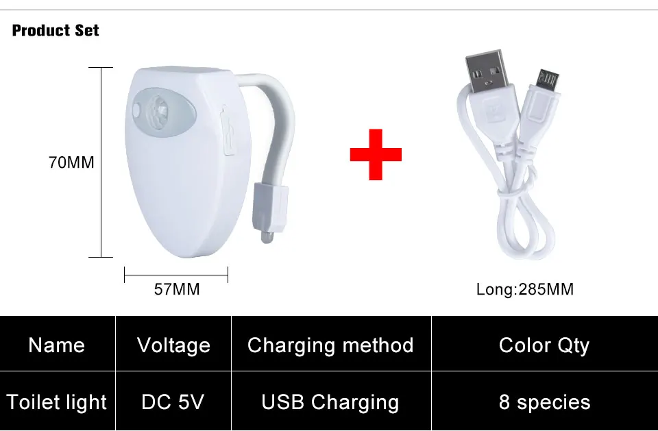 USB перезаряжаемая подсветка для унитаз для ванной комнаты Туалет светильник с PIR датчиком движения светодиодный ночной Светильник для туалета сидящий светильник