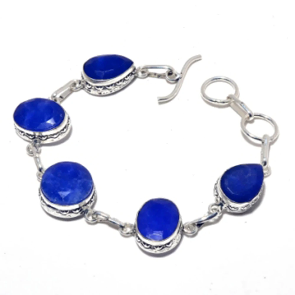 Браслет Sapphires серебряное покрытие над медью 20 7 см B3727|Цепочки и браслеты| |