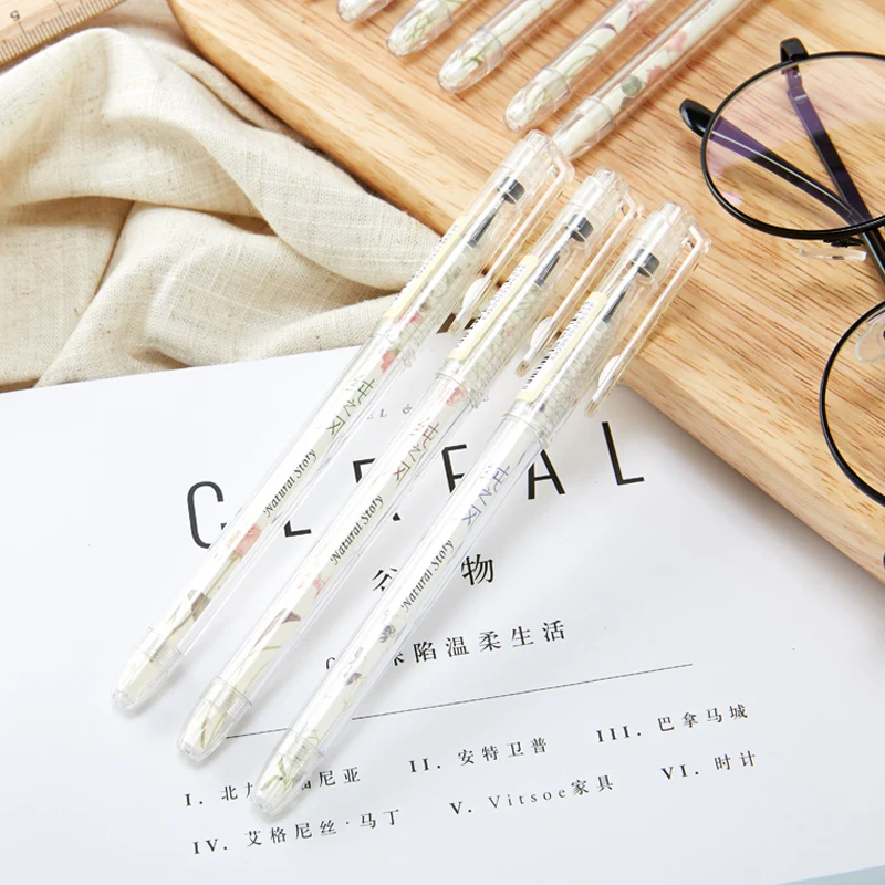 AIHAO Pure Wind Gel Pen 12 Pcs 8653 Business Office Signature Pen 0.35mm Student Special Needle Water-based Pen Writing Too