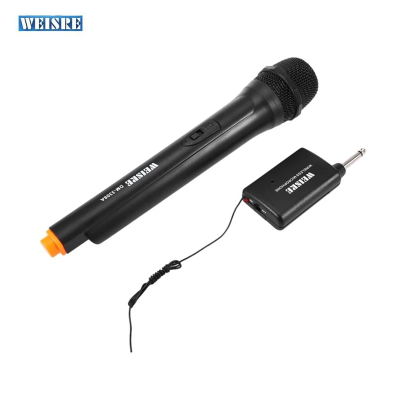 Оригинальный WEISRE DM 3308A Professional VHF беспроводной микрофон системы с двухканальный