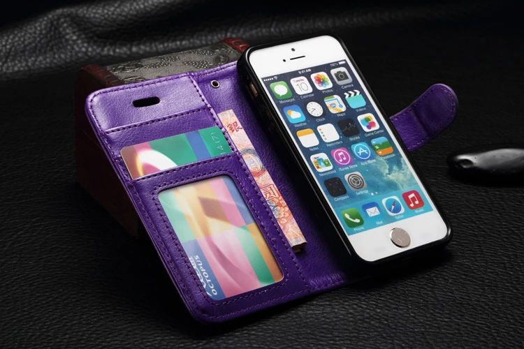 Чехол с откидной крышкой для iphone X Xs max Xr 8, 7, 6, 6 S, Plus, 5, 5S SE Роскошный чехол-портмоне в ретро-стиле чехол кожаный Силиконовый ТПУ Корпус сумка чистый Чехол-держатель с Etui