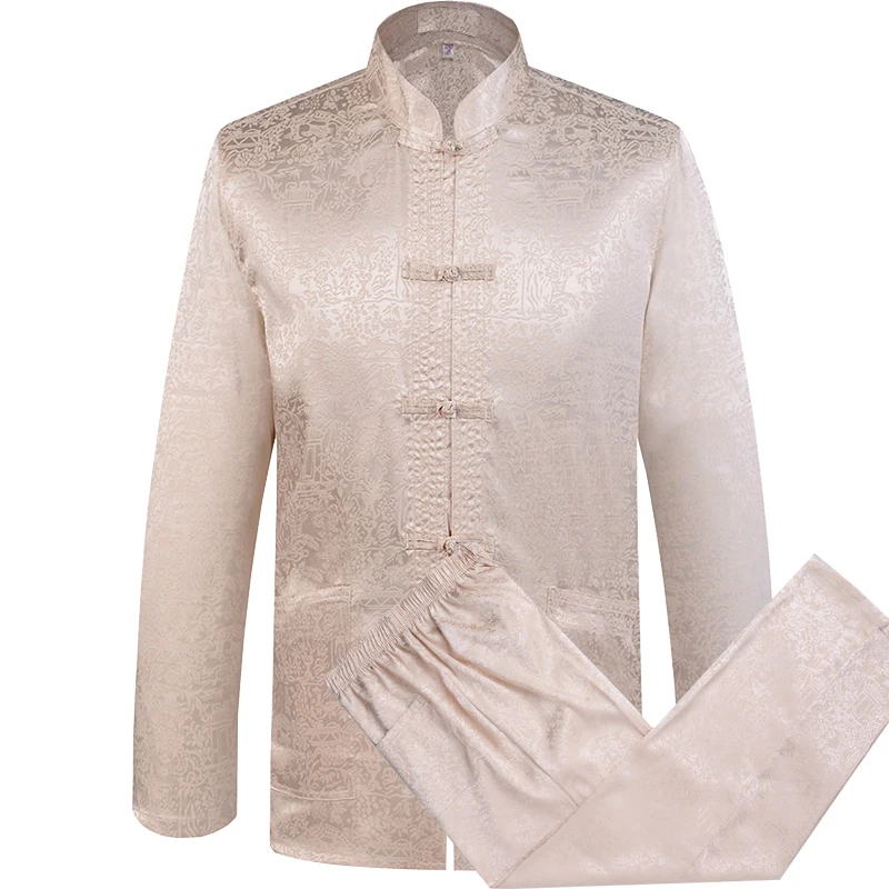 Костюм Tang куртка Китайская традиционная одежда вышивка драконом восточные