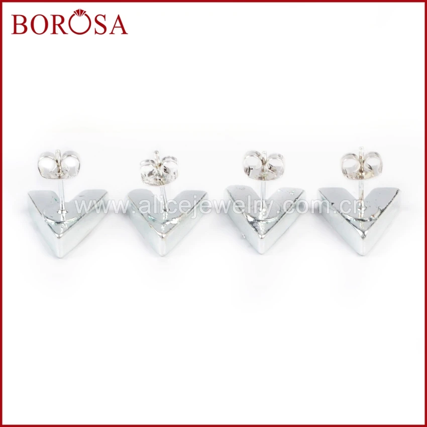 Большая распродажа! BOROSA Дизайн 1 пара Серебро Цвет синий хаулит камень серьги