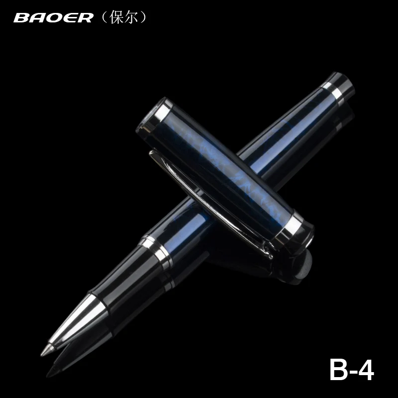 

Baoer 508 Magic Blue Polished Senior Business office Medium Nib Rollerball Pen New