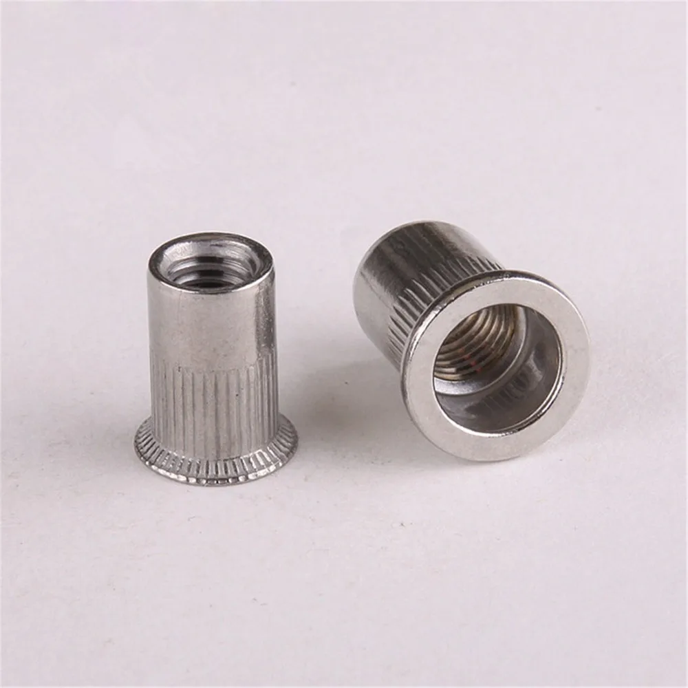 

20pcs M3 M4 M5 M6 M8 M10 M12 Flat Head Blind Insert Pull Rivet Nut Countersunk Head Knurled Nut Rivet Nut