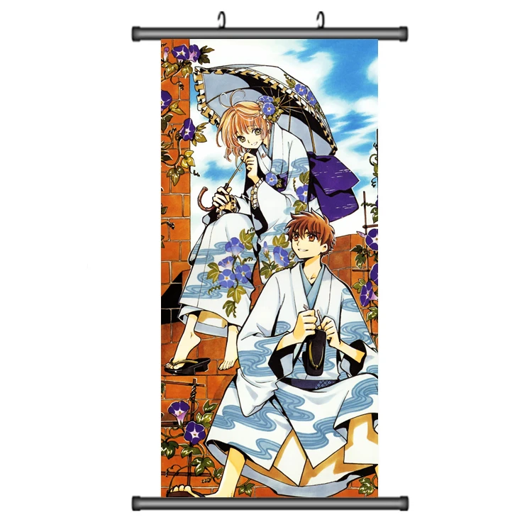 45X95 см Зажим Tsubasa резервуар Chronicle Li Syaoran Sakura Мультфильм Аниме прокрутки Фреска